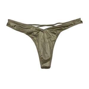 Victoria's Secret Smooth Strappy-Back High-Leg Thong Spanish Moss Size Medium